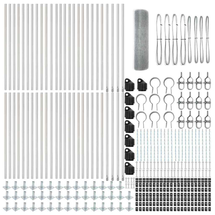 Recinzione con pali. Argento 0.5 x 100 m Acciaio 3352375
