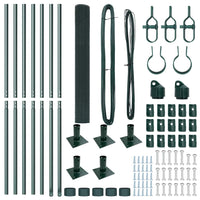 Recinzione con pali. Verde 1 x 10 m Acciaio 3352402