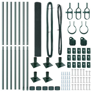Recinzione con pali. Verde 1.2 x 10 m Acciaio 3352404