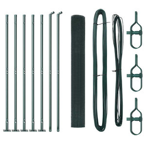 Recinzione con pali. Verde 1.2 x 10 m Acciaio 3352406