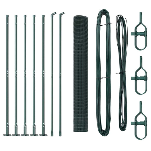 Recinzione con pali. Verde 1.2 x 10 m Acciaio 3352406