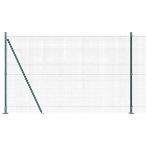 Recinzione con pali. Verde 1.4 x 10 m Acciaio 3352409
