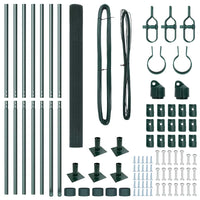 Recinzione con pali. Verde 1.4 x 10 m Acciaio 3352409