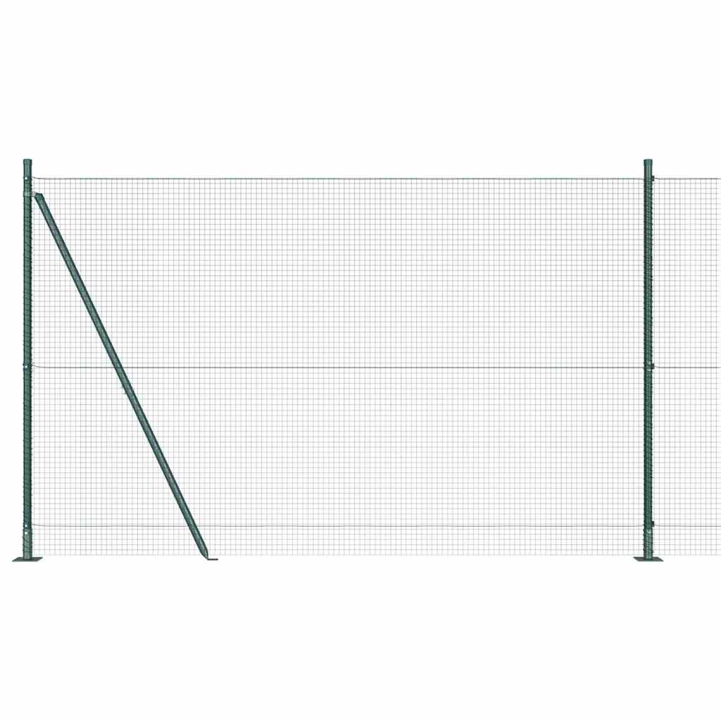 Recinzione con pali. Verde 1.4 x 10 m Acciaio 3352410