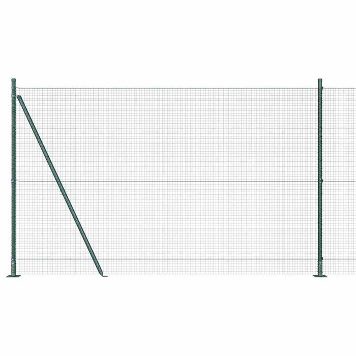 Recinzione con pali. Verde 1.4 x 10 m Acciaio 3352410