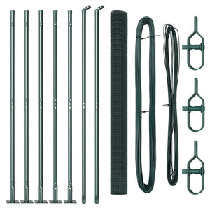 Recinzione con pali. Verde 1.4 x 10 m Acciaio 3352410