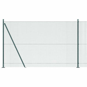 Recinzione con pali. Verde 1.5 x 10 m Acciaio 3352412