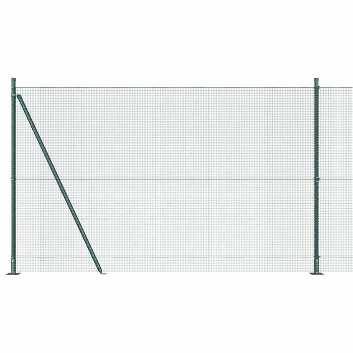Recinzione con pali. Verde 1.5 x 10 m Acciaio 3352412