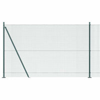 Recinzione con pali. Verde 1.6 x 10 m Acciaio 3352416