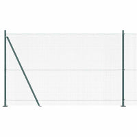 Recinzione con pali. Verde 1.6 x 10 m Acciaio 3352417