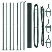 Recinzione con pali. Verde 1.6 x 10 m Acciaio 3352417