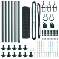 Recinzione con pali. Verde 0.5 x 25 m Acciaio 3352424