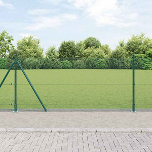 Recinzione con pali. Verde 0.8 x 25 m Acciaio 3352431