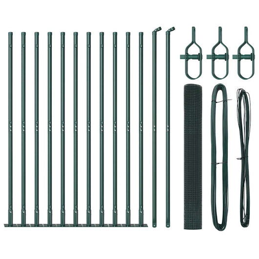 Recinzione con pali. Verde 0.8 x 25 m Acciaio 3352434