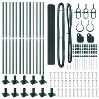 Recinzione con pali. Verde 1 x 25 m Acciaio 3352435