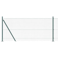 Recinzione con pali. Verde 1 x 25 m Acciaio 3352437