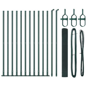 Recinzione con pali. Verde 1 x 25 m Acciaio 3352437