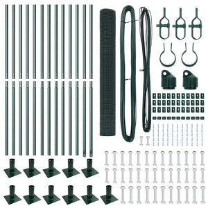 Recinzione con pali. Verde 1 x 25 m Acciaio 3352437