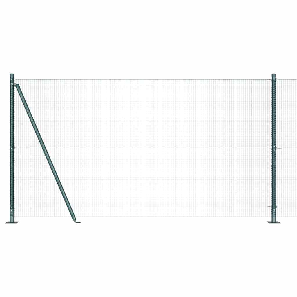 Recinzione con pali. Verde 1.2 x 25 m Acciaio 3352440