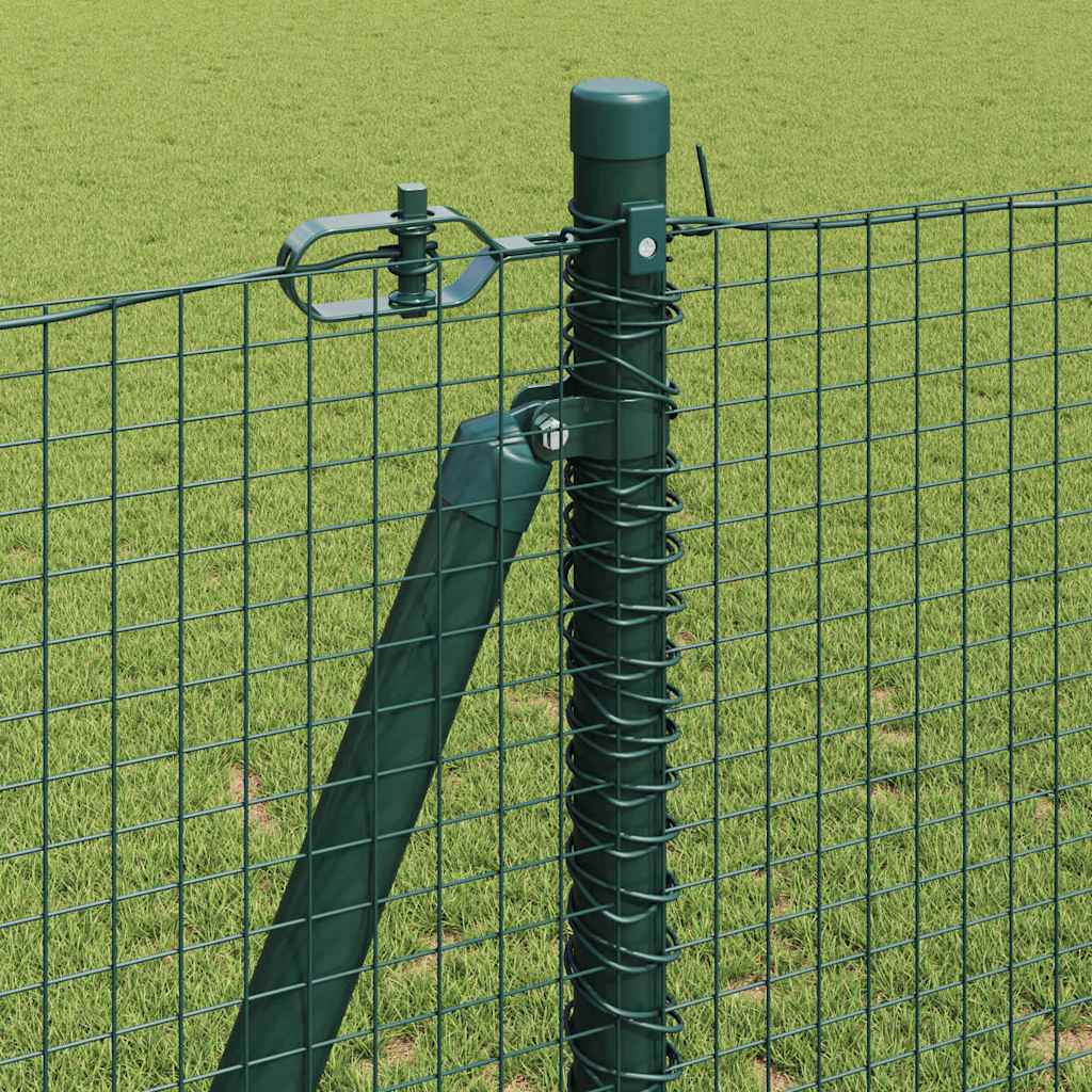 Recinzione con pali. Verde 1.2 x 25 m Acciaio 3352441