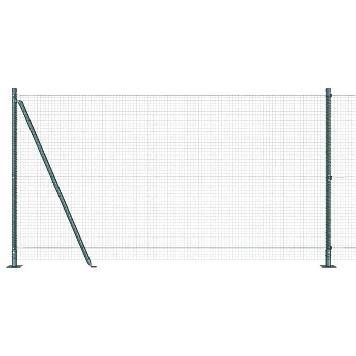 Recinzione con pali. Verde 1.2 x 25 m Acciaio 3352441
