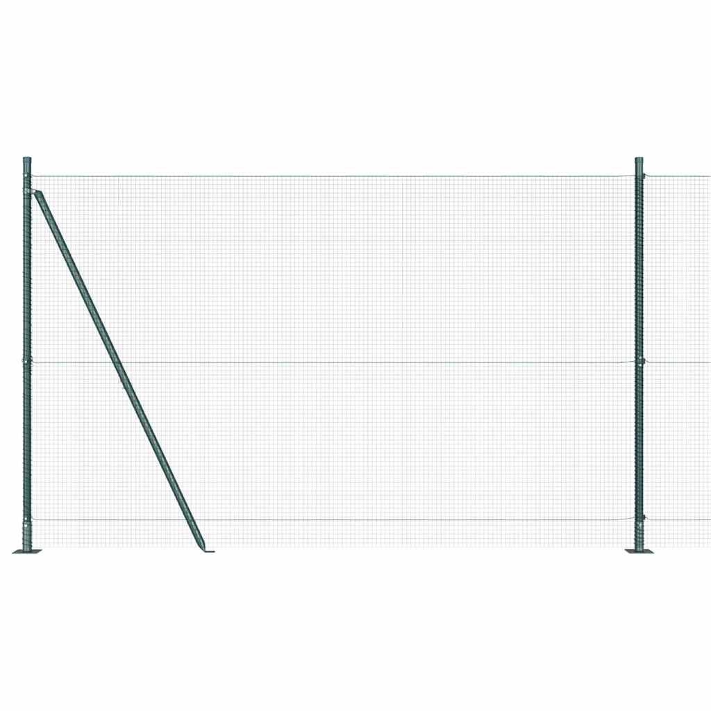 Recinzione con pali. Verde 1.4 x 25 m Acciaio 3352444