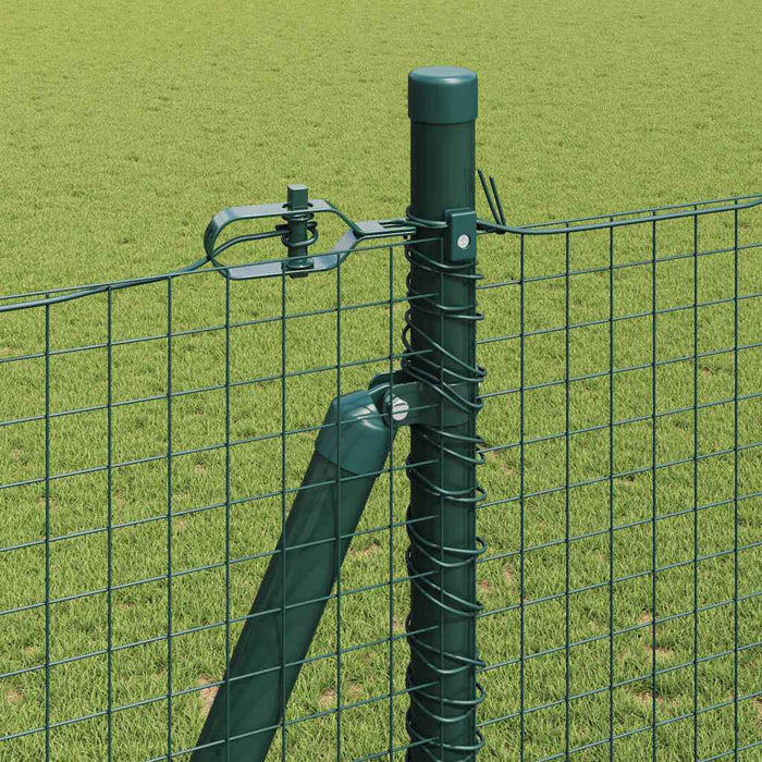 Recinzione con pali. Verde 1.4 x 25 m Acciaio 3352446