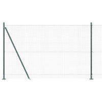 Recinzione con pali. Verde 1.4 x 25 m Acciaio 3352446