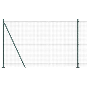Recinzione con pali. Verde 1.4 x 25 m Acciaio 3352446