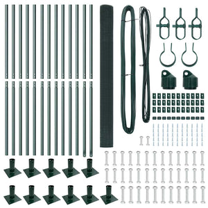 Recinzione con pali. Verde 1.4 x 25 m Acciaio 3352446