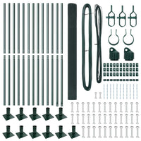 Recinzione con pali. Verde 1.6 x 25 m Acciaio 3352453