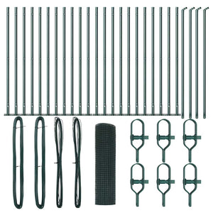Recinzione con pali. Verde 0.5 x 50 m Acciaio 3352458