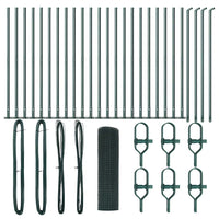 Recinzione con pali. Verde 0.8 x 50 m Acciaio 3352469