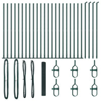 Recinzione con pali. Verde 1.2 x 50 m Acciaio 3352474