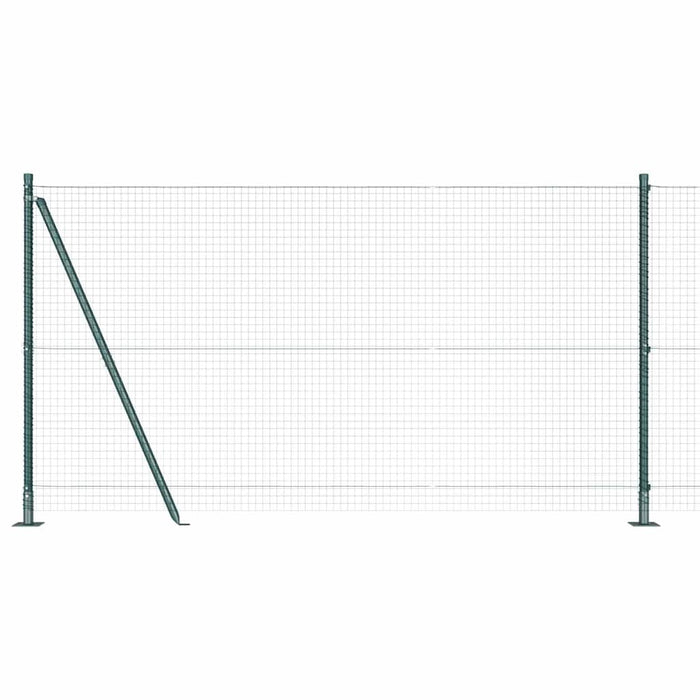 Recinzione con pali. Verde 1.2 x 50 m Acciaio 3352477