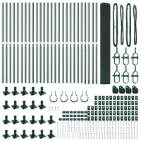 Recinzione con pali. Verde 1.2 x 50 m Acciaio 3352477