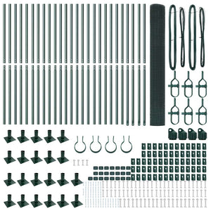 Recinzione con pali. Verde 1.2 x 50 m Acciaio 3352477