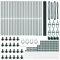 Recinzione con pali. Verde 1.4 x 50 m Acciaio 3352480