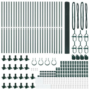 Recinzione con pali. Verde 1.4 x 50 m Acciaio 3352480