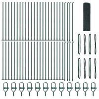 Recinzione con pali. Verde 0.4 x 100 m Acciaio 3352487