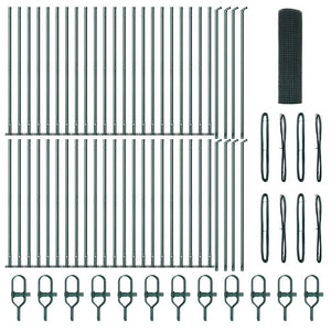 Recinzione con pali. Verde 0.6 x 100 m Acciaio 3352493