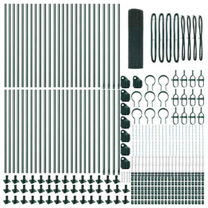 Recinzione con pali. Verde 0.8 x 100 m Acciaio 3352497