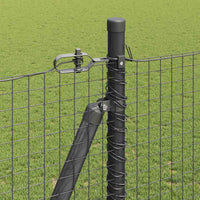 Recinzione con pali. Grigio 1.4 x 10 m Acciaio 3352529