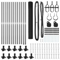 Recinzione con pali. Grigio 0.8 x 25 m Acciaio 3352551