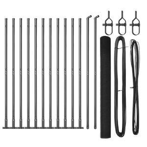 Recinzione con pali. Grigio 1.5 x 25 m Acciaio 3352567