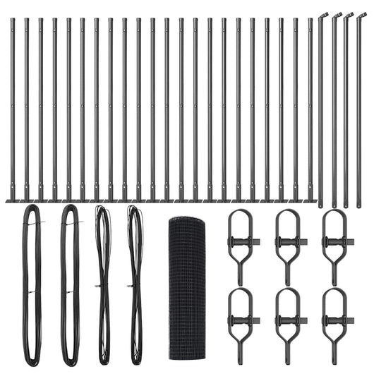 Recinzione con pali. Grigio 0.5 x 50 m Acciaio 3352576