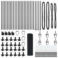 Recinzione con pali. Grigio 1 x 50 m Acciaio 3352588