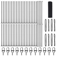 Recinzione con pali. Grigio 0.4 x 100 m Acciaio 3352603