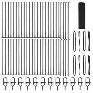 Recinzione con pali. Grigio 0.4 x 100 m Acciaio 3352603