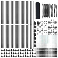 Recinzione con pali. Grigio 0.8 x 100 m Acciaio 3352615